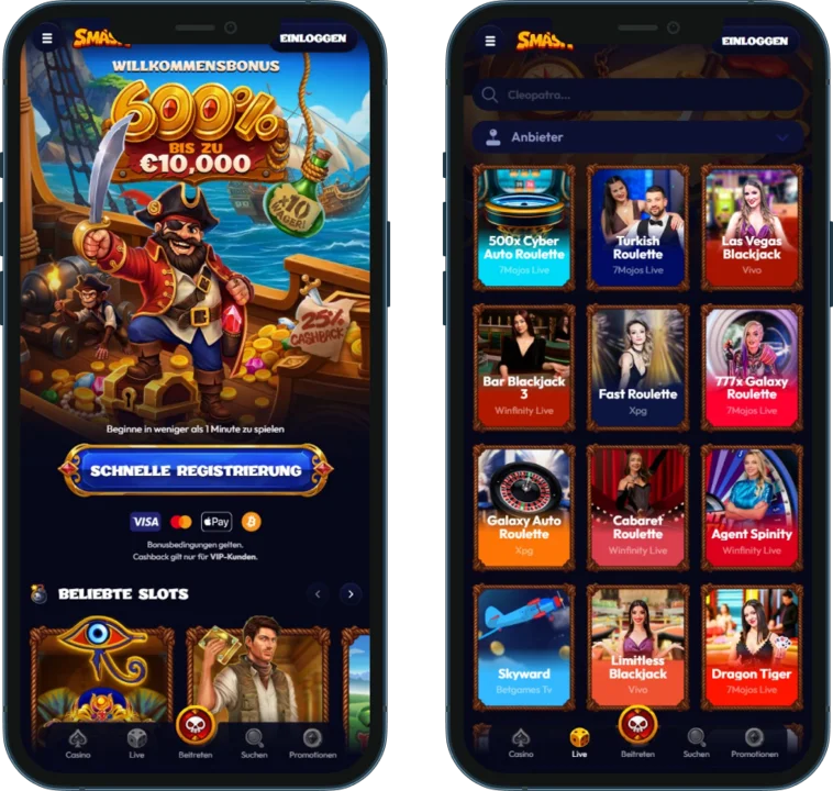 Live-Casino mobil